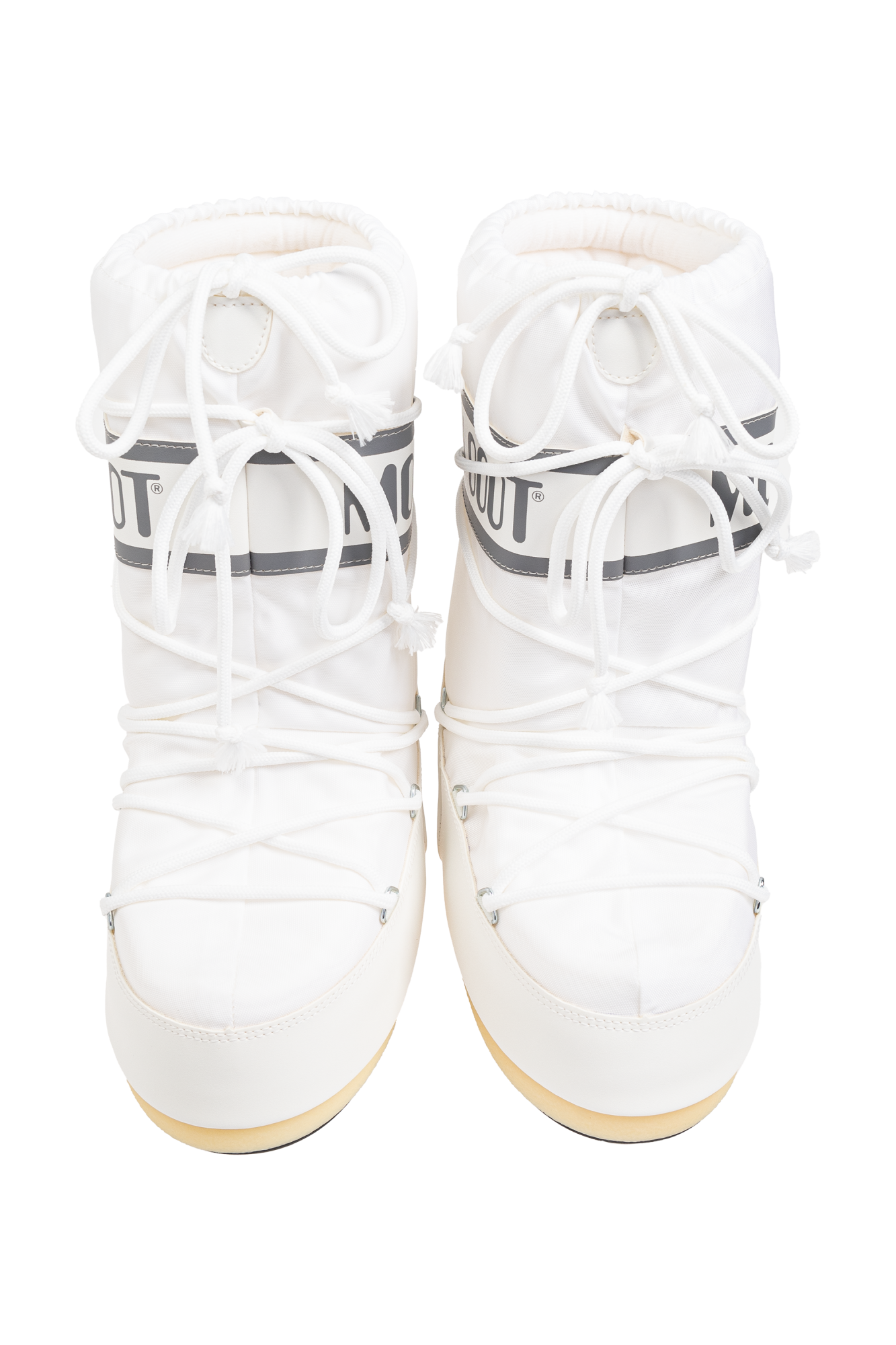 MOON BOOT アイコン ナイロン スノーブーツ ホワイト ICON WHITE FAUX-FUR BOOTS | Moon Boot®
